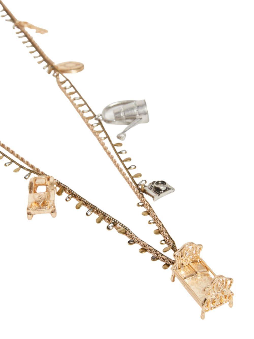 charm-embellished layered necklace Product Image