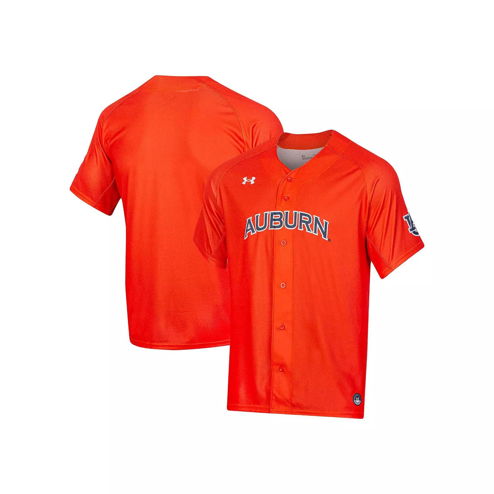 Men's Under Armour Orange Auburn Tigers Replica Baseball Jersey, Size: 2XL Product Image