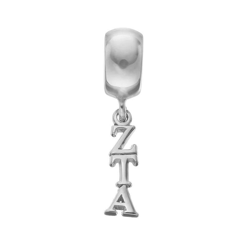 LogoArt Zeta Tau Alpha Sterling Silver Sorority Charm, Womens, Grey Product Image