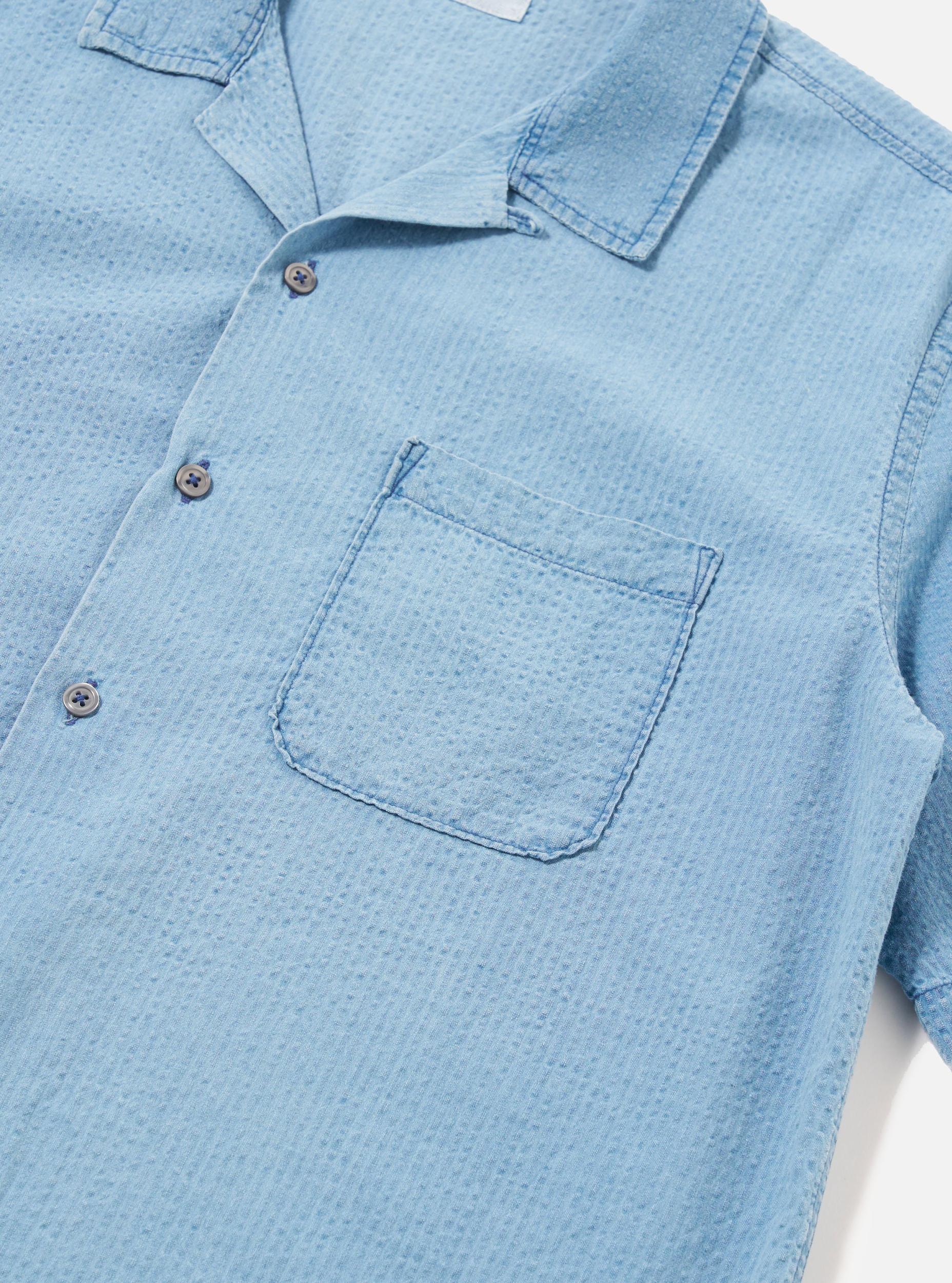 Bleach Wash Indigo Seersucker Road Shirt Product Image