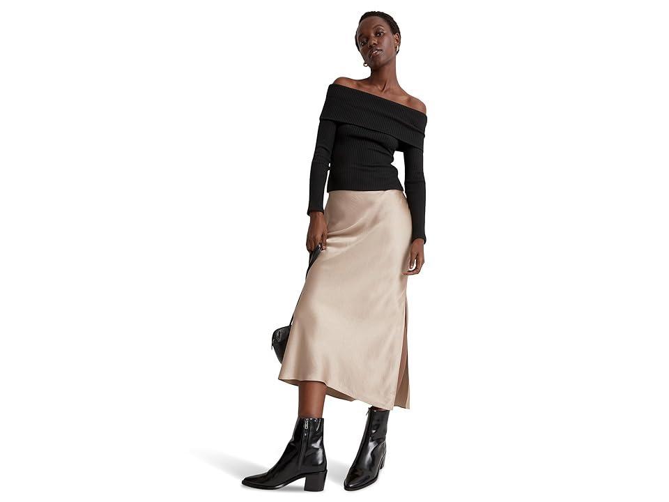 Madewell Satin Maxi Slip Skirt (Candlelight) Women's Skirt Product Image