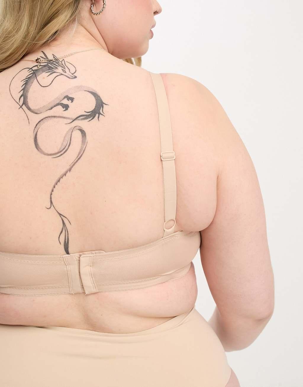 ASOS DESIGN Curve microfiber moulded T-shirt bra Product Image