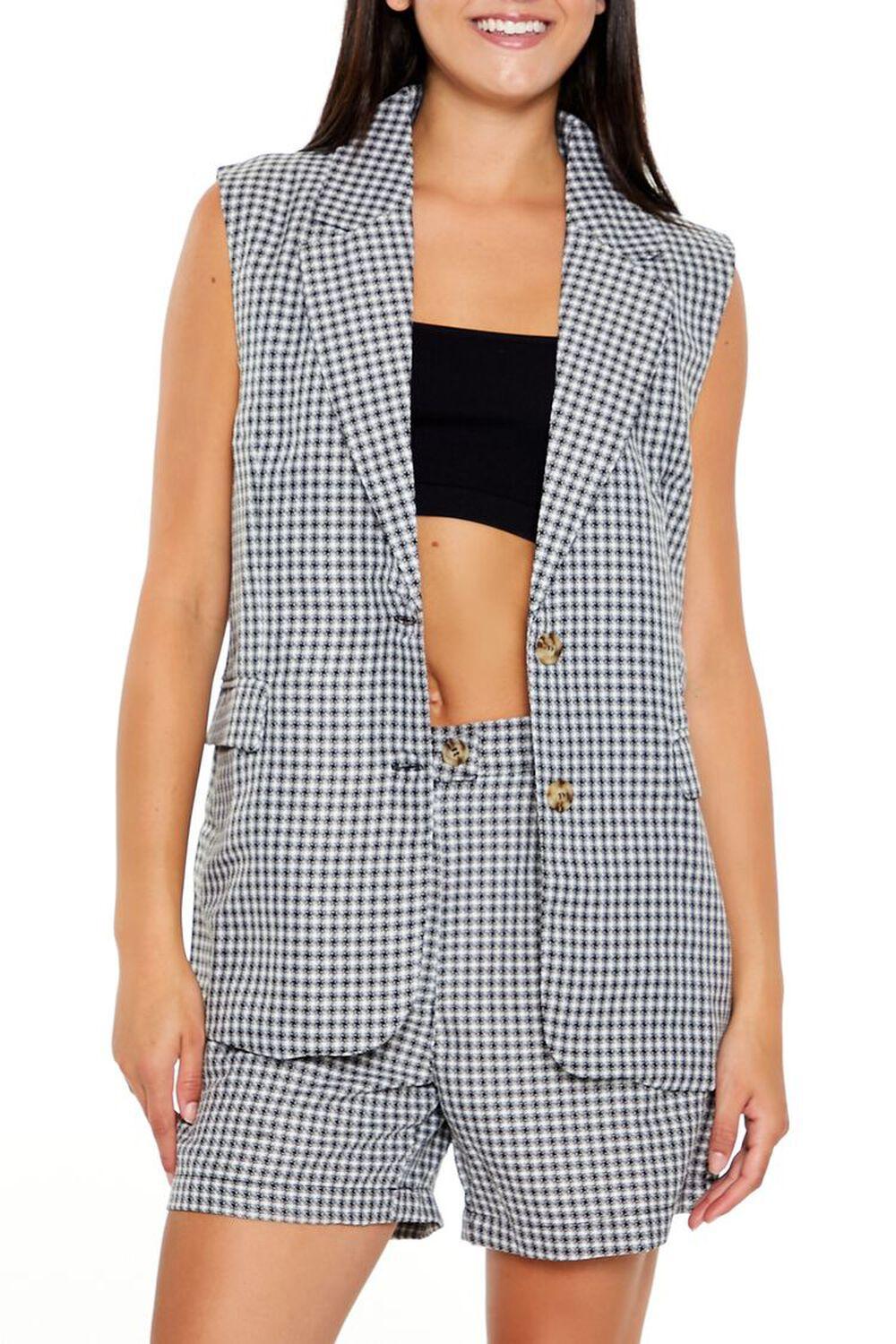 Tweed Plaid Vest & Shorts Set | Forever 21 Product Image