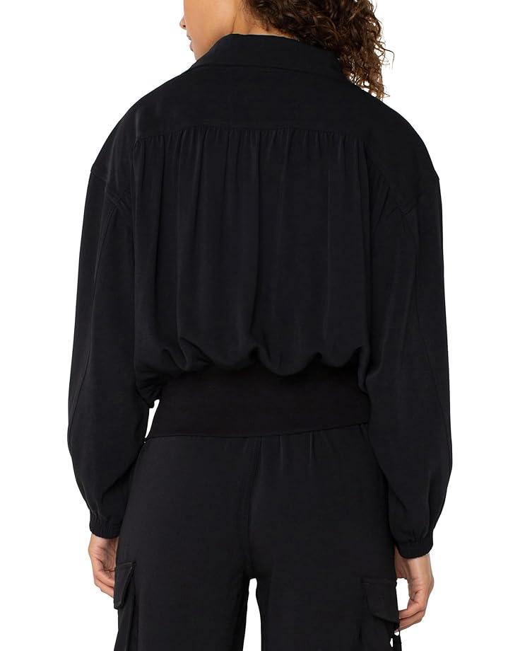 Open Front Lofty Denim Blazer Product Image