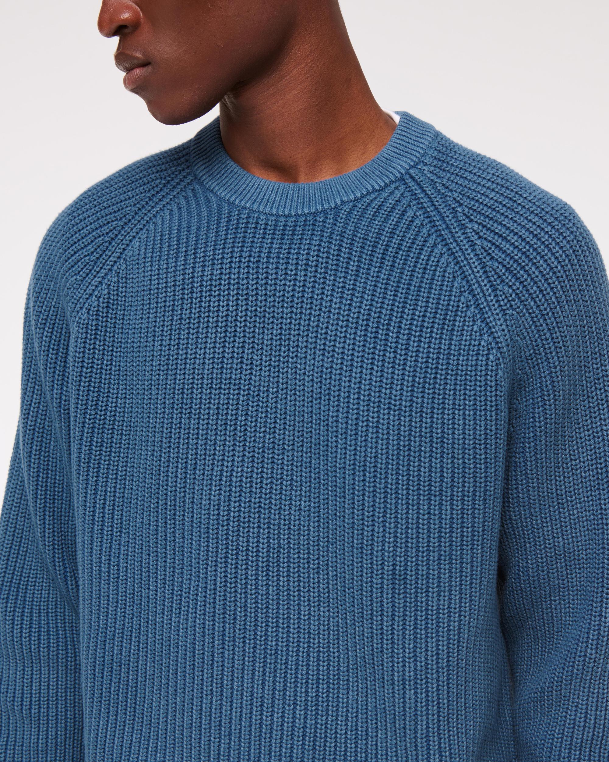 Oversized Washed Crew Sweater Product Image