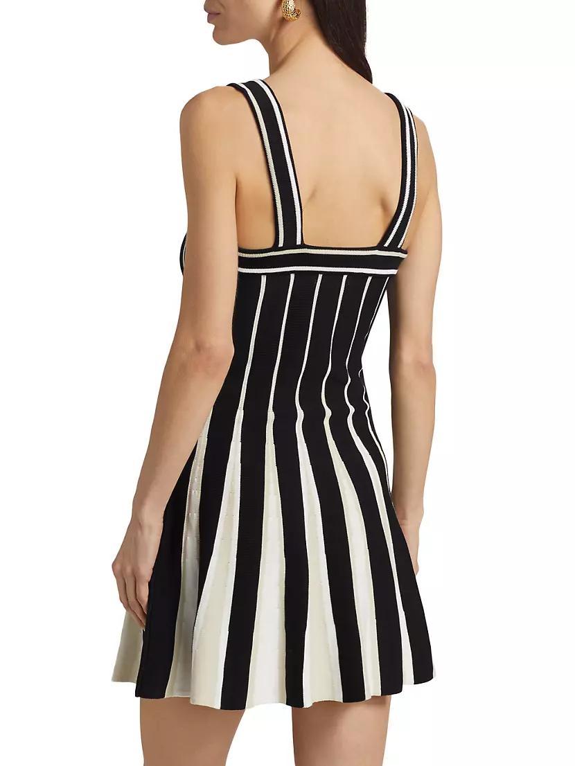 Eloise Striped Cotton A-Line Minidress Product Image