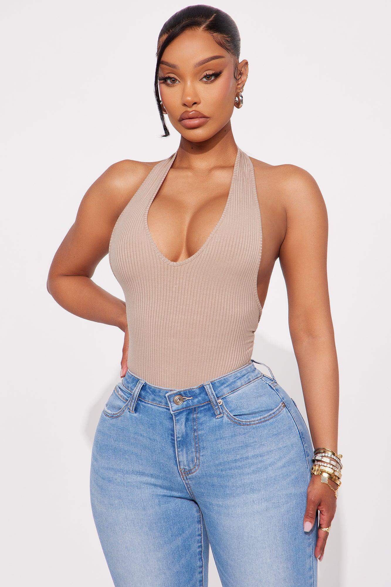 Karol Halter Bodysuit - Taupe Product Image