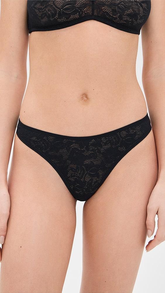 Eberjey Soft Stretch Recycled Lace Thong | Shopbop Product Image