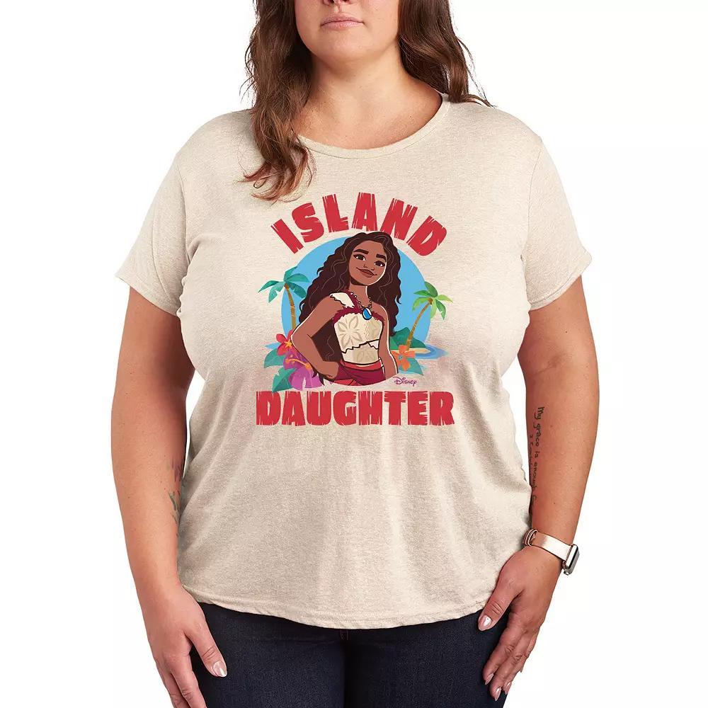 Disneys Moana 2 Plus Size Island Daughter Graphic Tee, Womens Brown Product Image