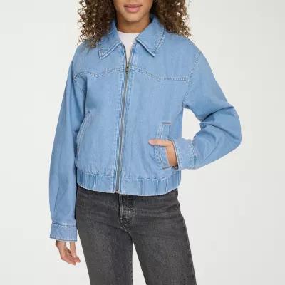 Levi's Denim Wind Resistant Midweight Womens Bomber Jacket Product Image