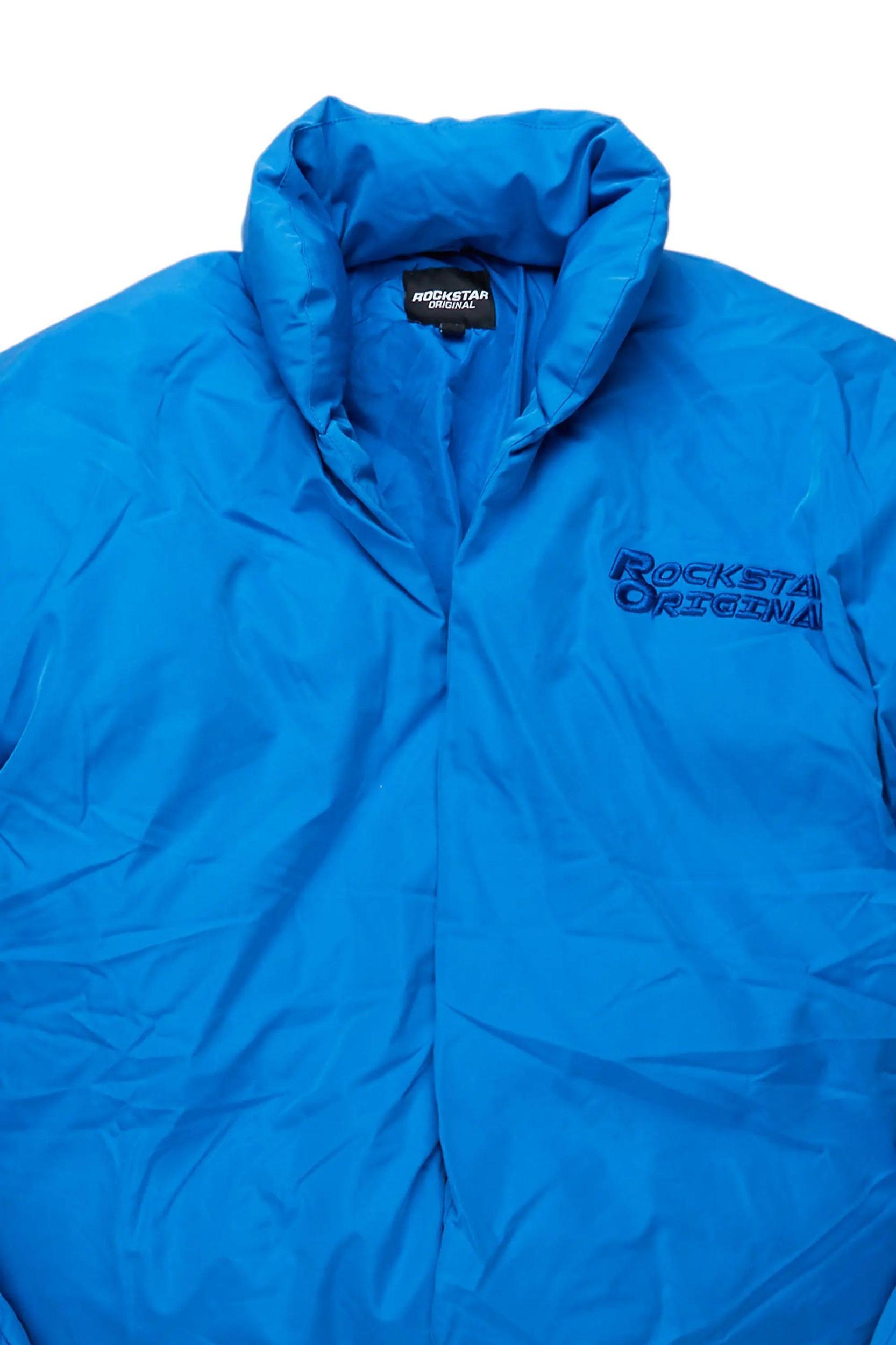 Damien Royal Blue Puffer Jacket Male Product Image