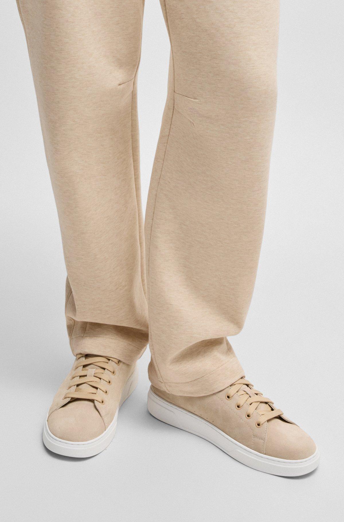 Suede trainers with leather backtab Product Image