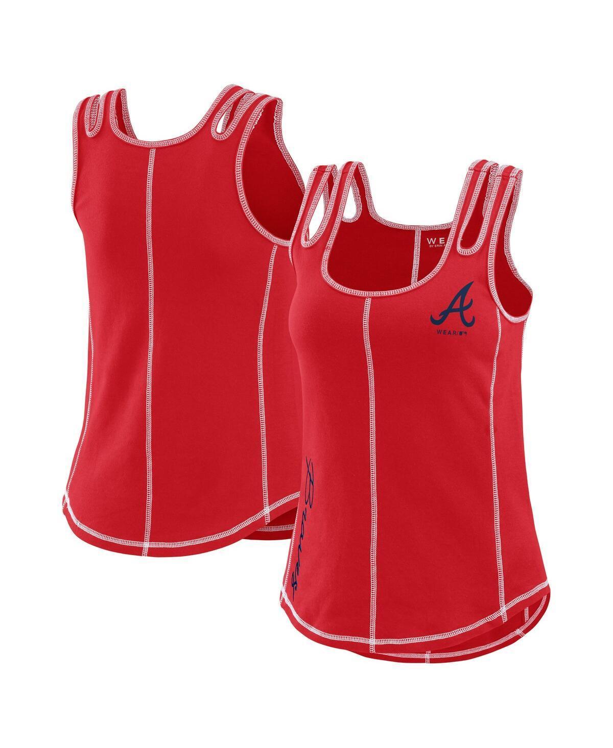 Womens WEAR by Erin Andrews Atlanta Braves Contrast Stitch Tank Top Product Image