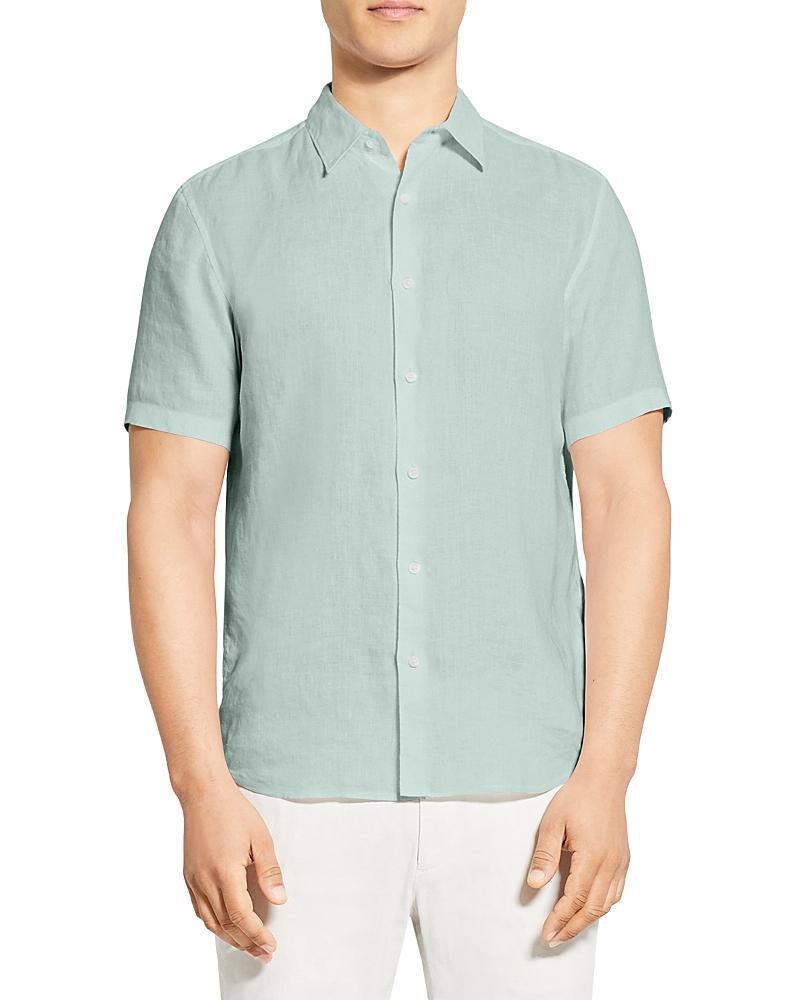 Theory Irving Short Sleeve Linen Shirt Product Image