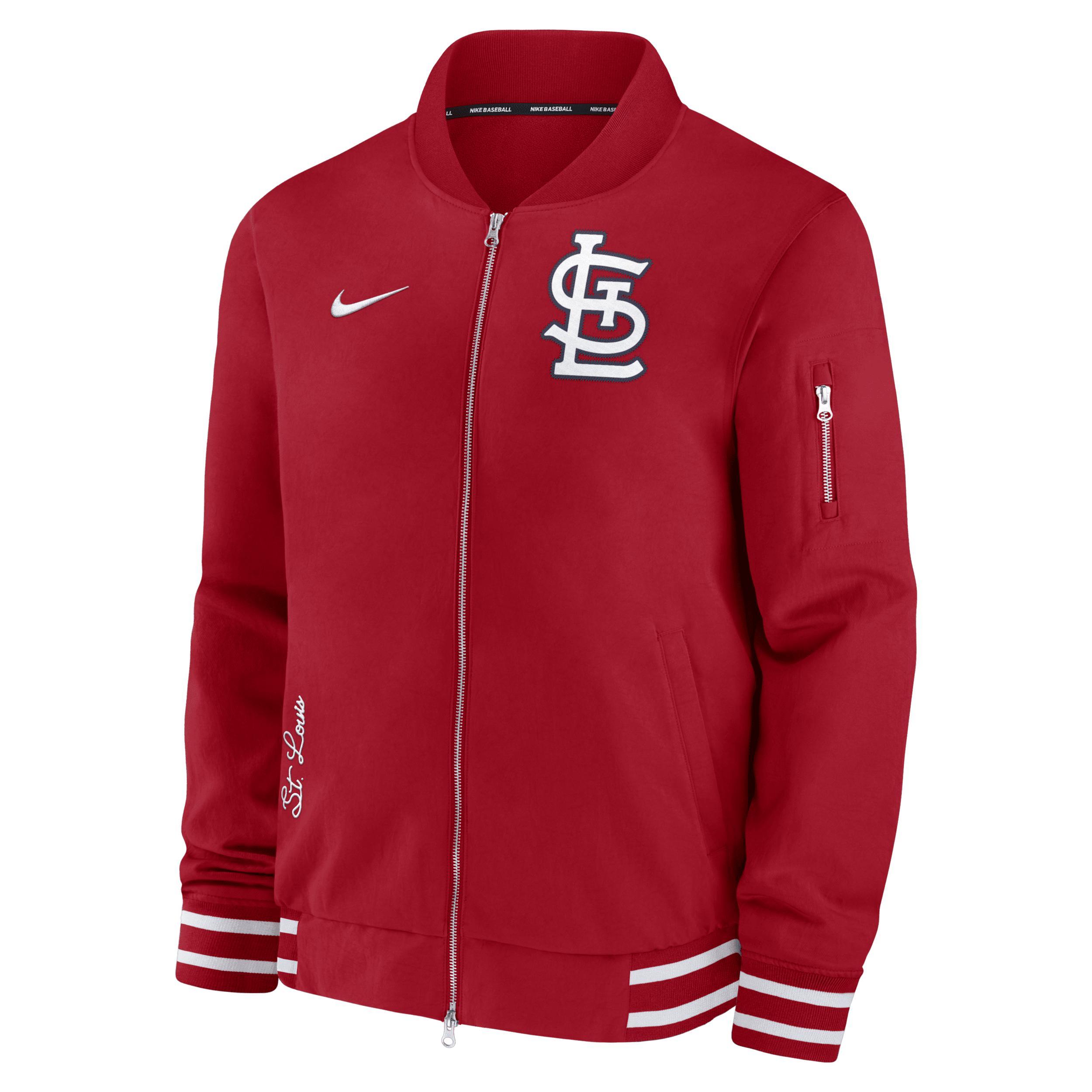 St. Louis Cardinals Authentic Collection Nike Men's MLB Full-Zip Bomber Jacket Product Image
