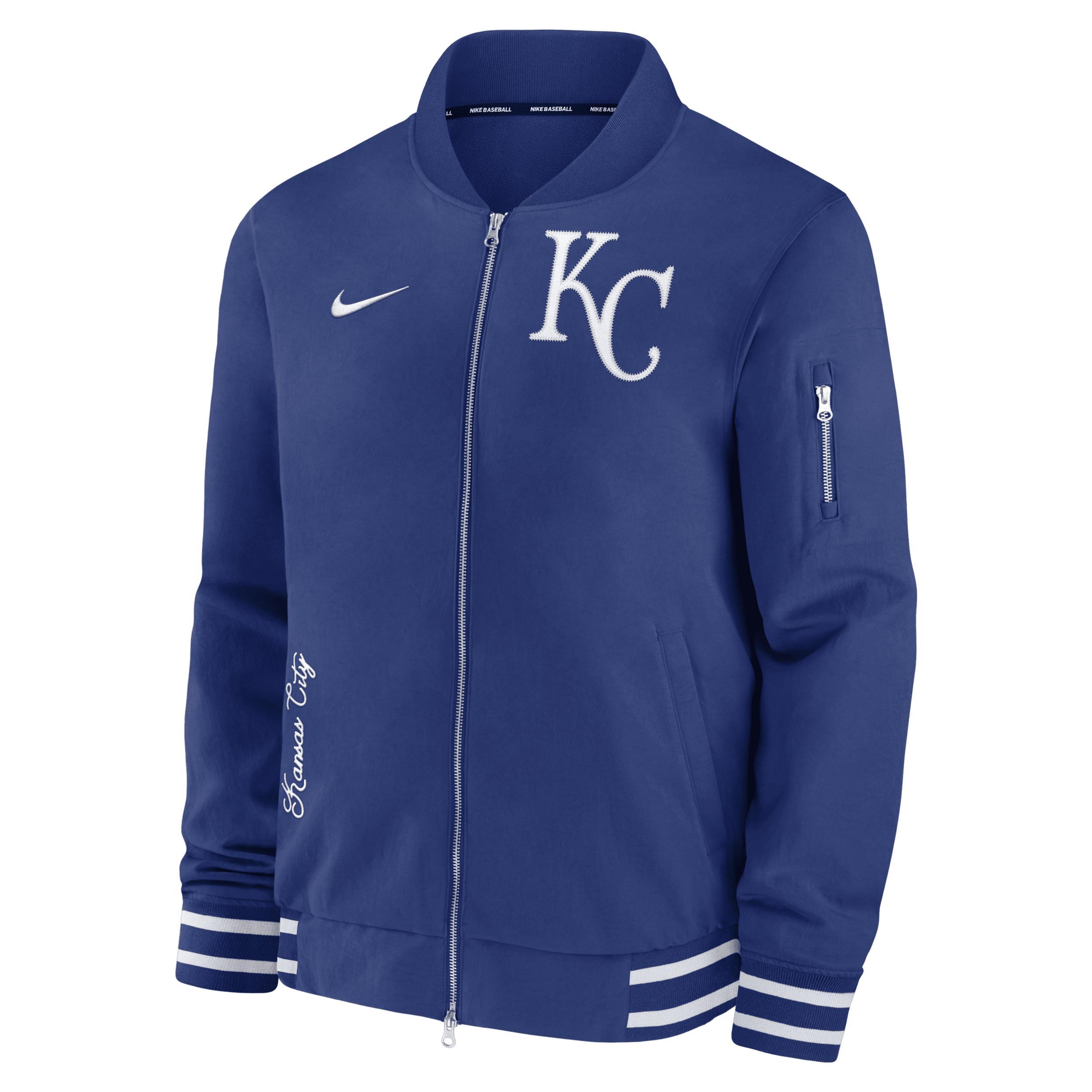 Atlanta Braves Authentic Collection City Connect Game Time Nike Mens MLB Full-Zip Bomber Jacket Product Image