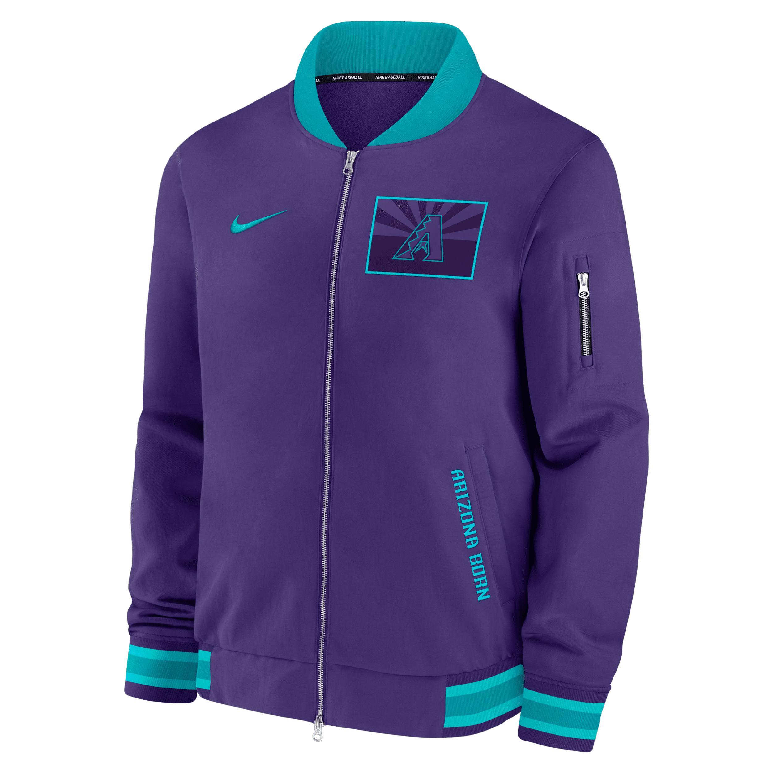New York Mets Authentic Collection City Connect Men's Nike MLB Full-Zip Bomber Jacket Product Image