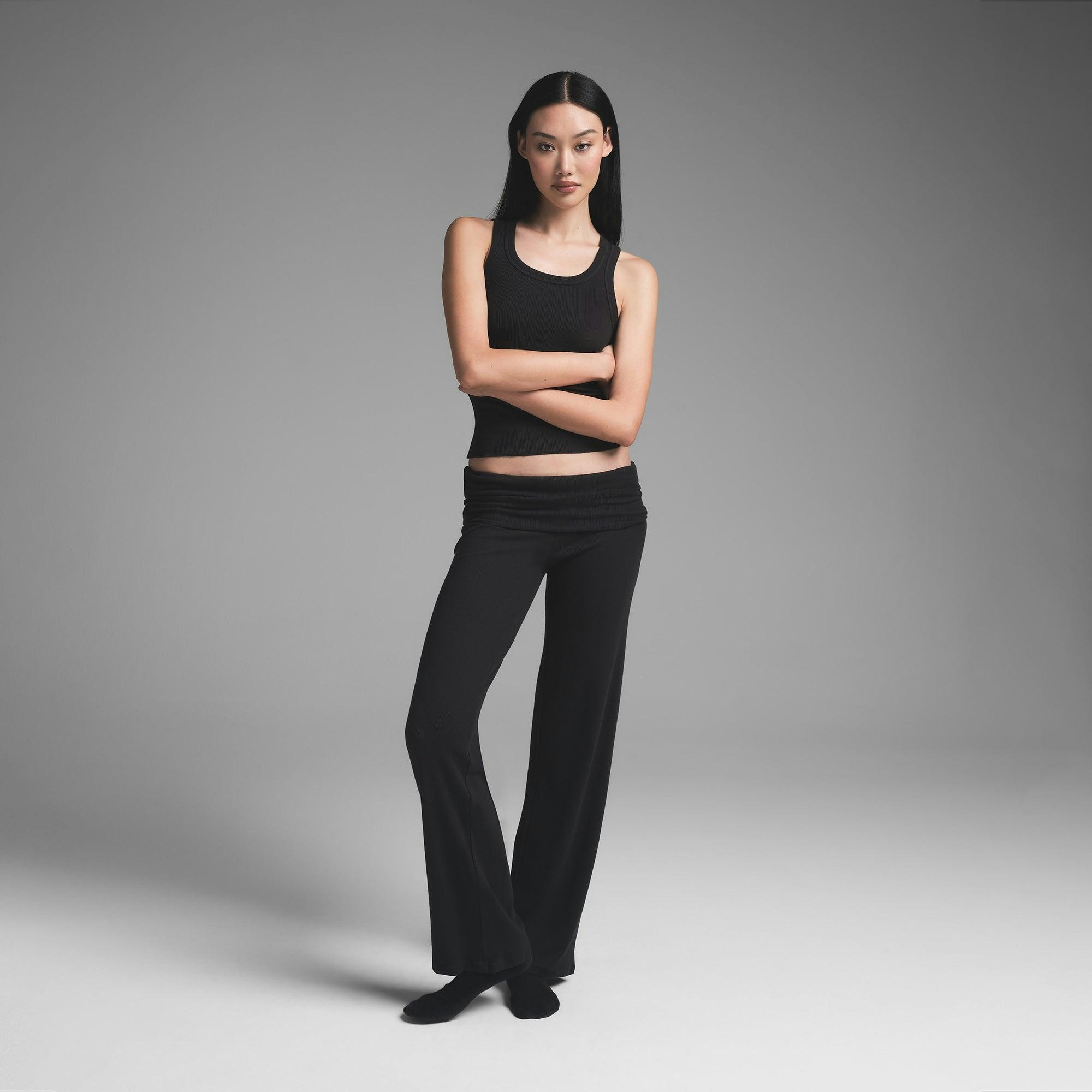 COTTON RIB FOLDOVER STRAIGHT LEG PANT | SOOT Product Image