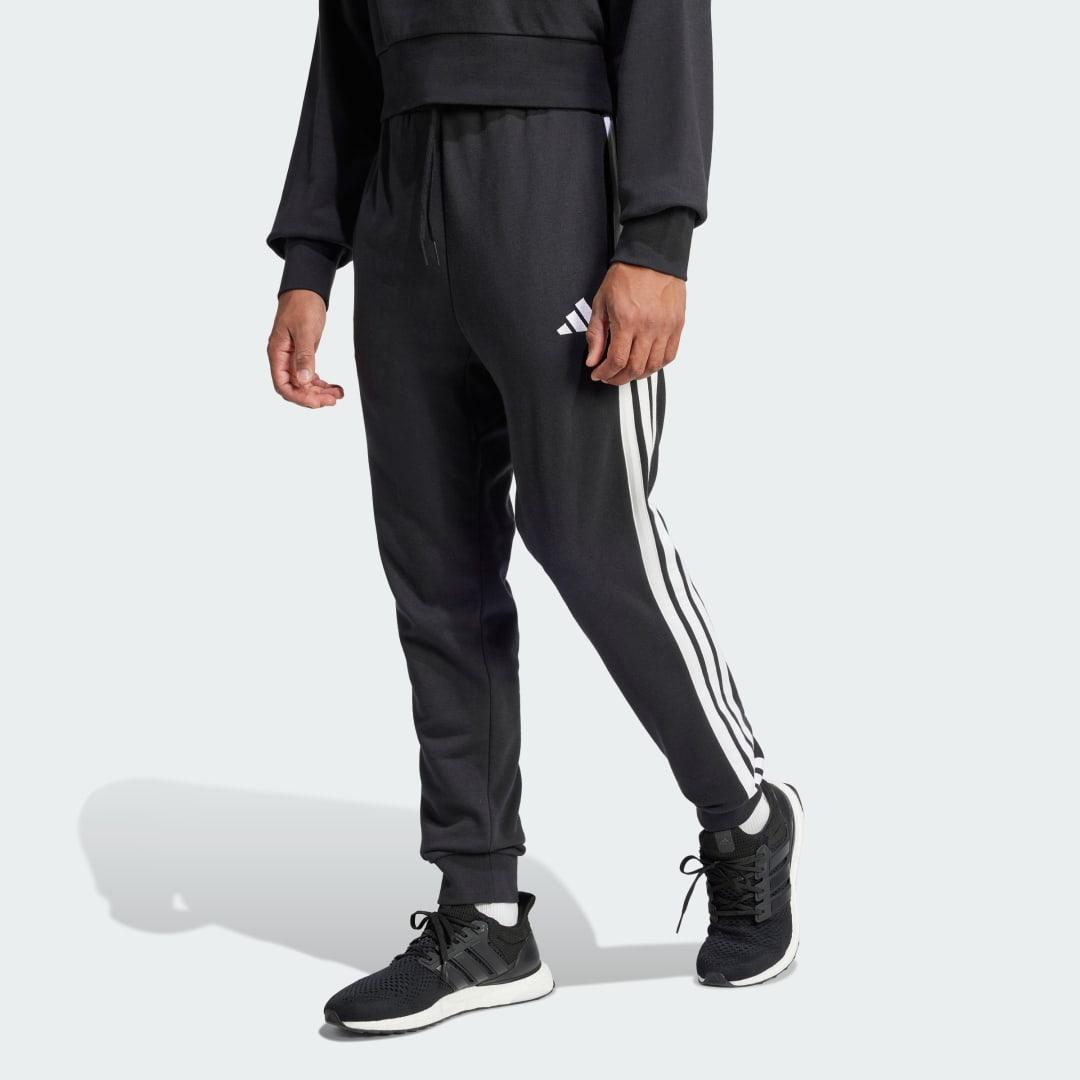 adidas Essential 3-Stripes French Terry Pants Black 2XL Mens Product Image