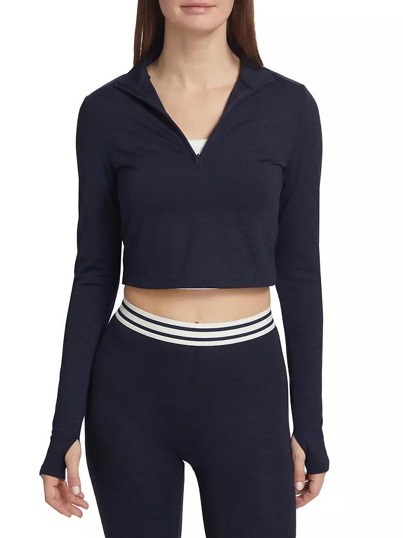 Stevie Active Half-Zip Crop Top Product Image