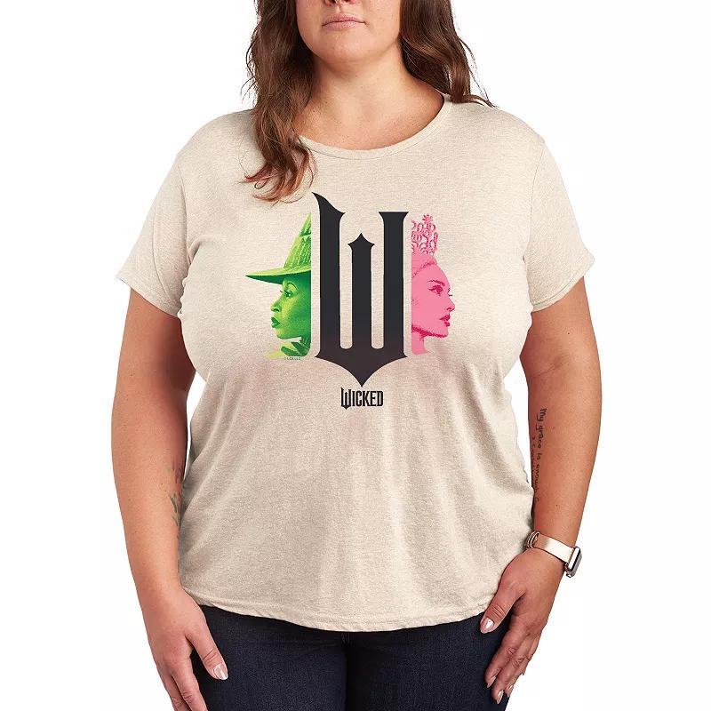 Plus Size Wicked Elphaba & Glinda Graphic Tee, Womens Product Image