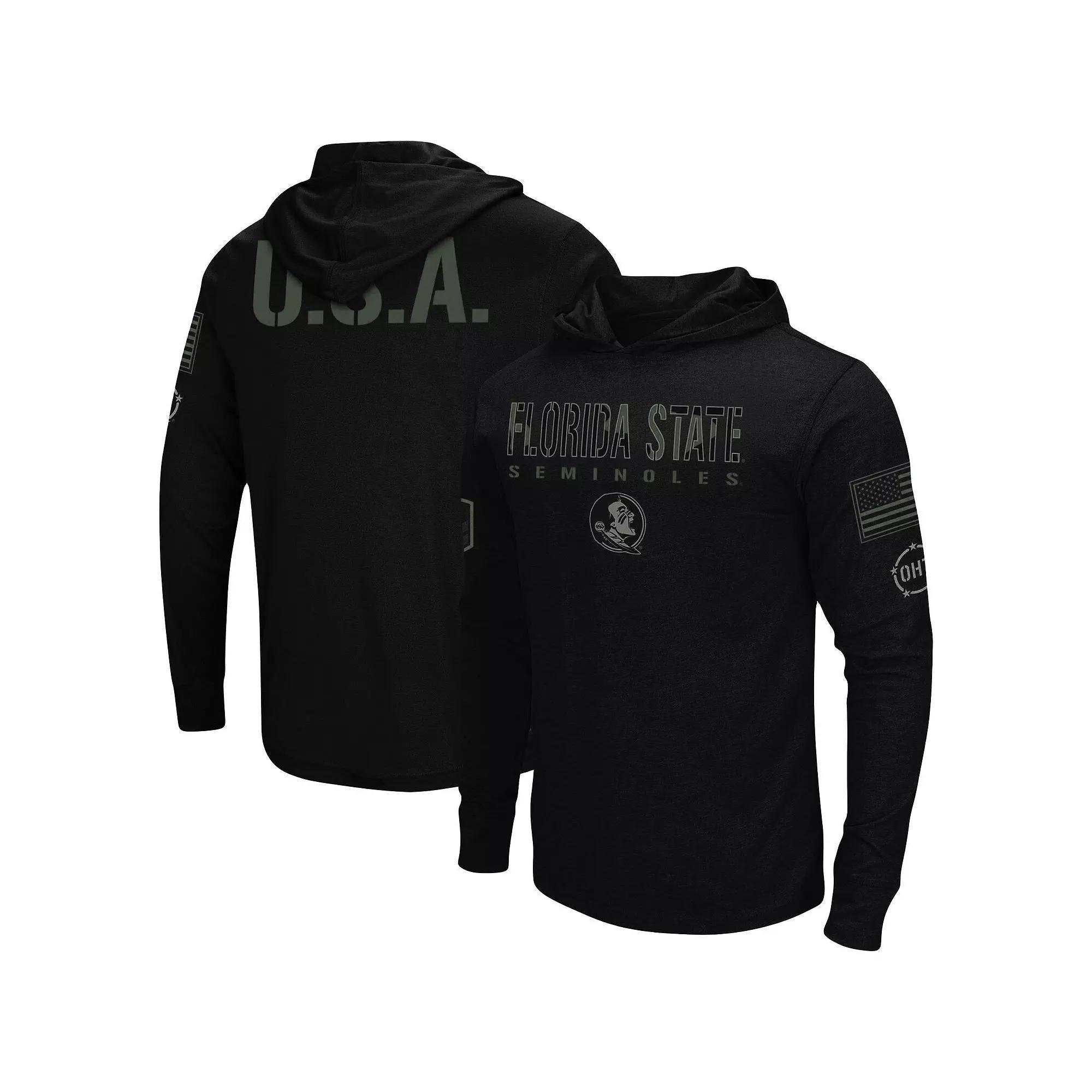 Men's Colosseum Black Gonzaga Bulldogs OHT Military Appreciation Hoodie Long Sleeve T-Shirt, Size: Medium, Zag Black Product Image