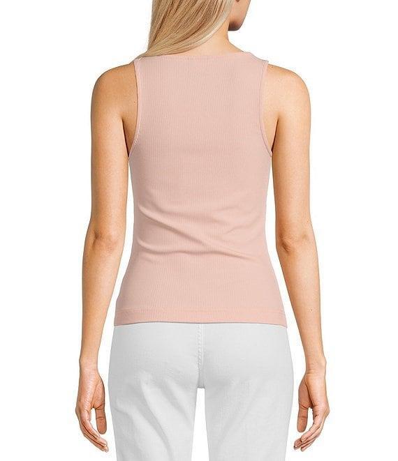 Guess Guendalina Sleeveless Round Neck Rib-Knit Top Product Image