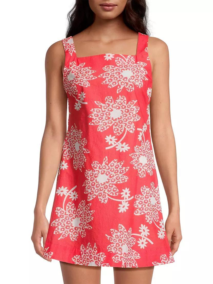 Aukai Floral Cotton Minidress Product Image