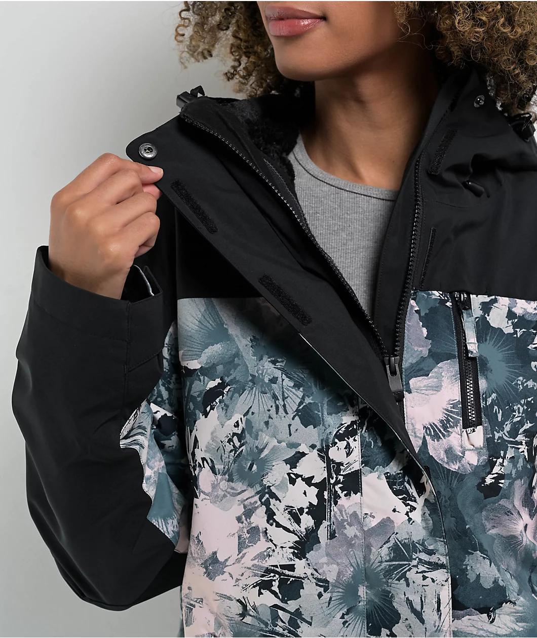 Roxy Jetty 3-In-1 Sea Pine Dreamy Picture 10K Snowboard Jacket Product Image