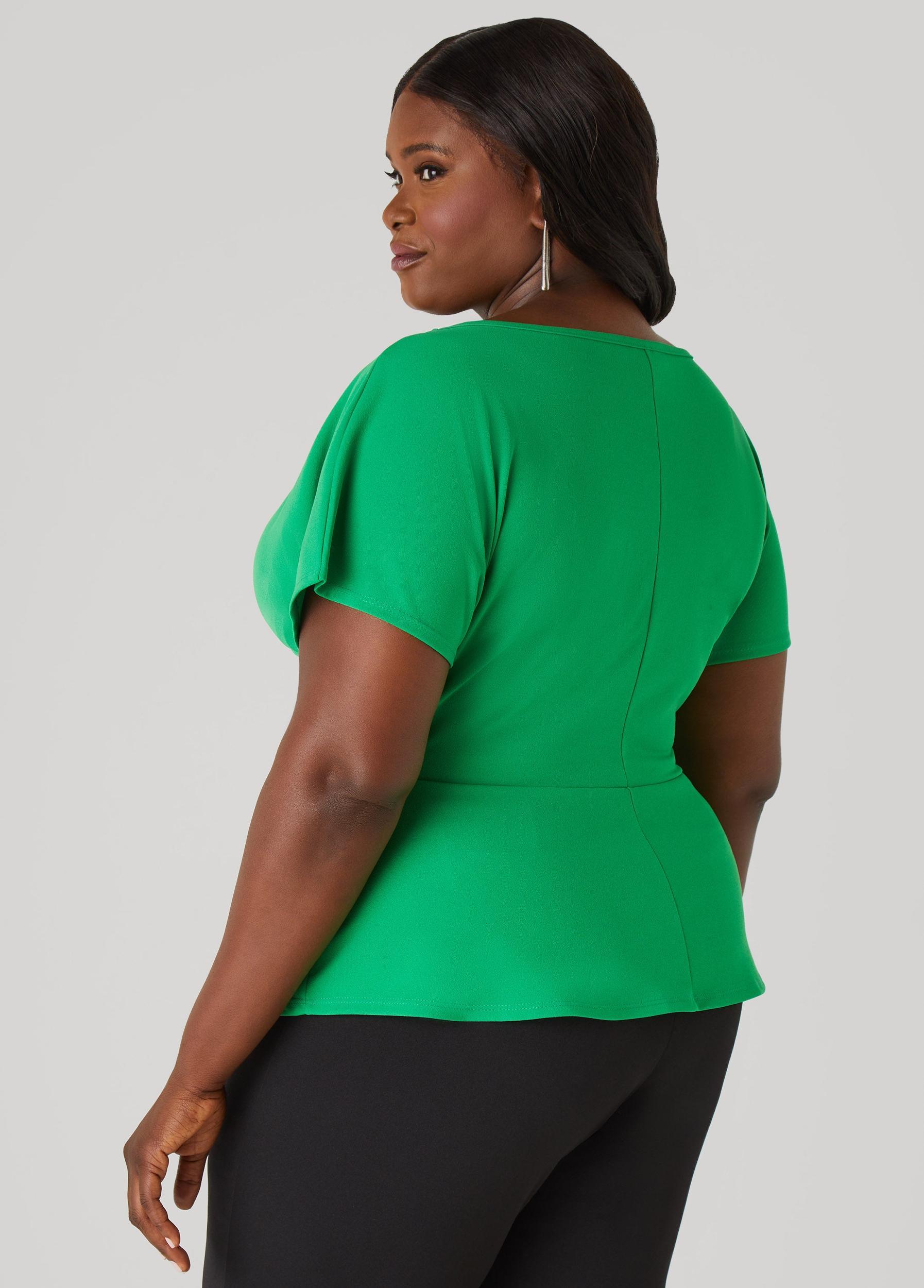 Pleated Peplum Top Product Image