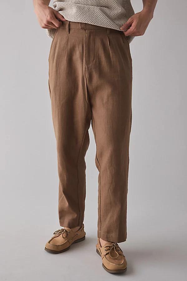 The Critical Slide Society Harrow Linen Pleated Trouser Pant Mens at Urban Outfitters Product Image