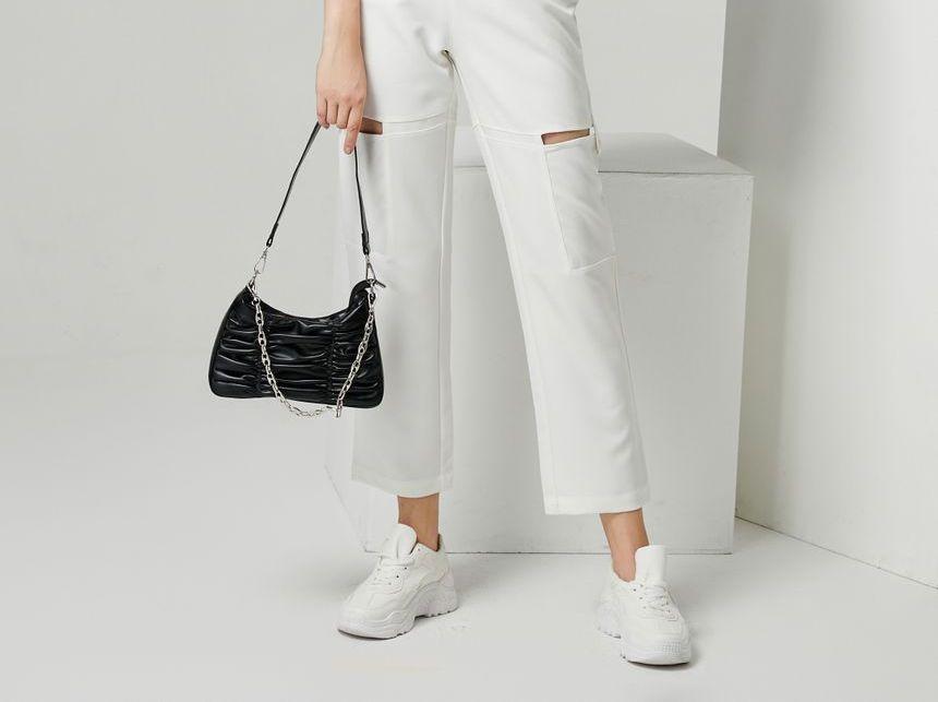 High-Waist Cutout Pants Product Image