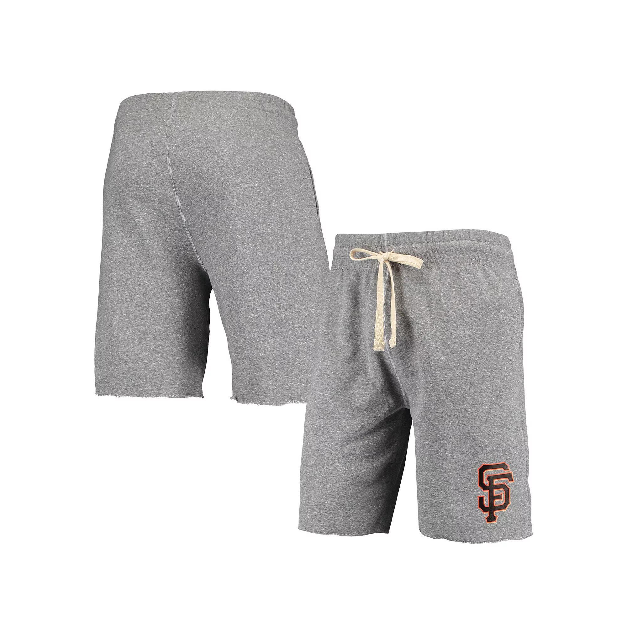 Men's Concepts Sport Gray San Francisco Giants Mainstream Terry Tri-Blend Shorts, Size: Small, Grey Product Image