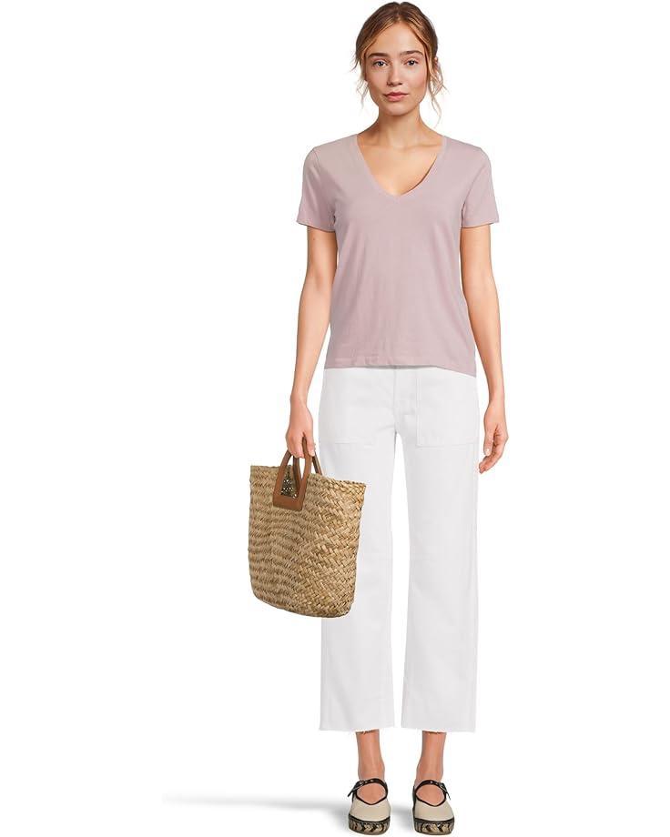 Low Slung Baggy Crop in Pure White Product Image
