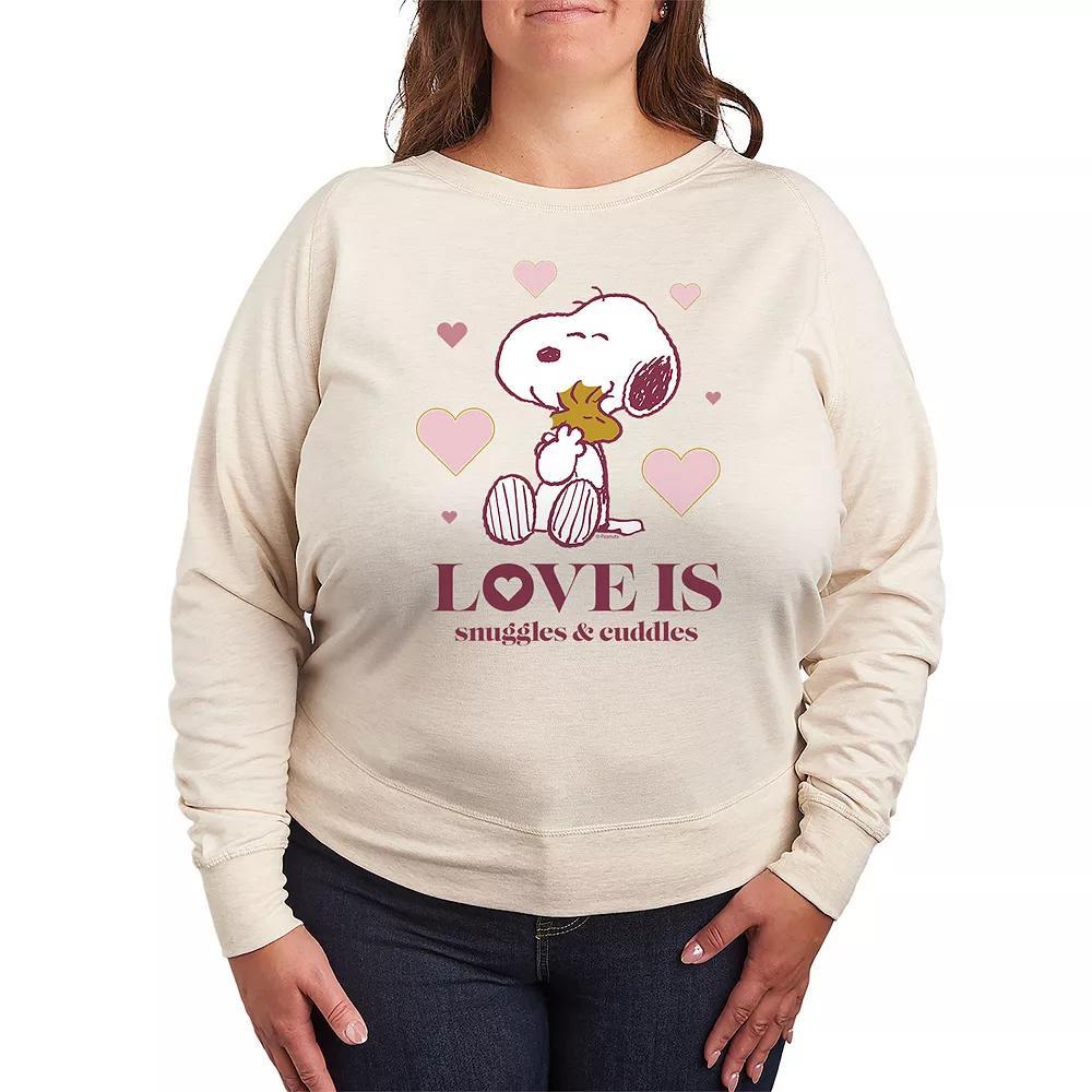Plus Size Peanuts Snuggles And Cuddles Graphic Tee, Womens Product Image