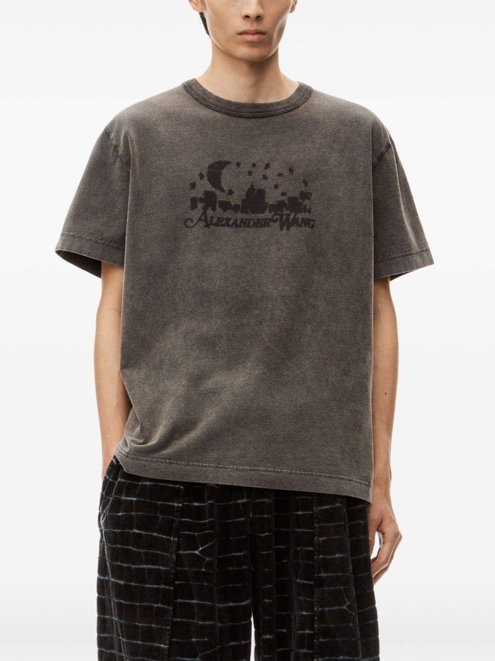 skyline-print cotton T-shirt Product Image