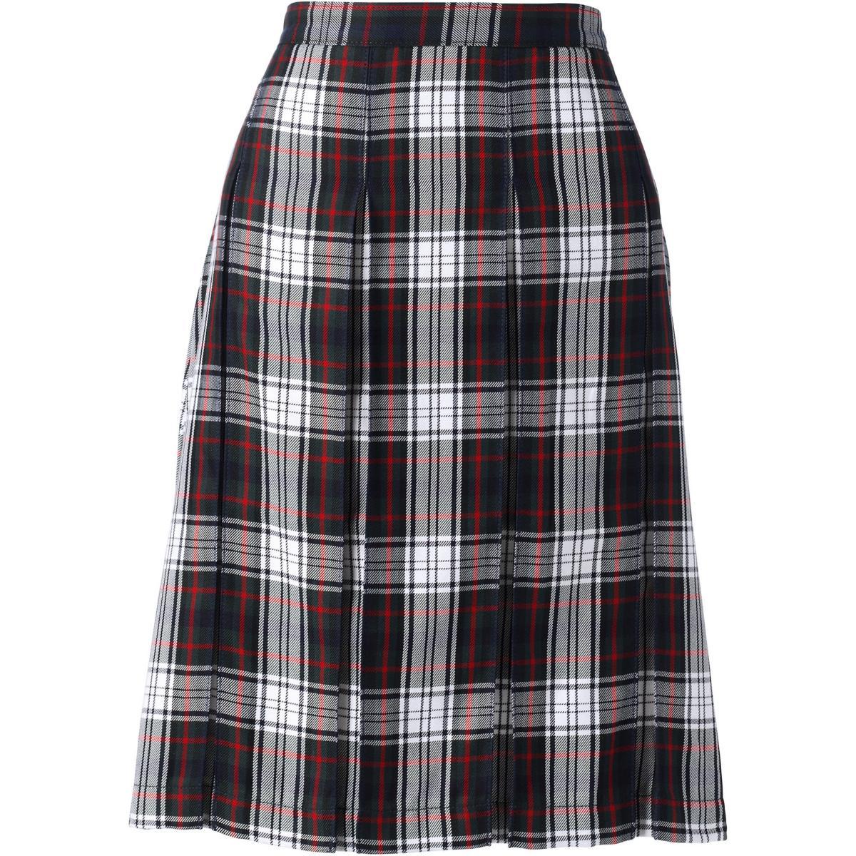 Womens Lands End School Uniform Plaid Box Pleat Skirt Product Image