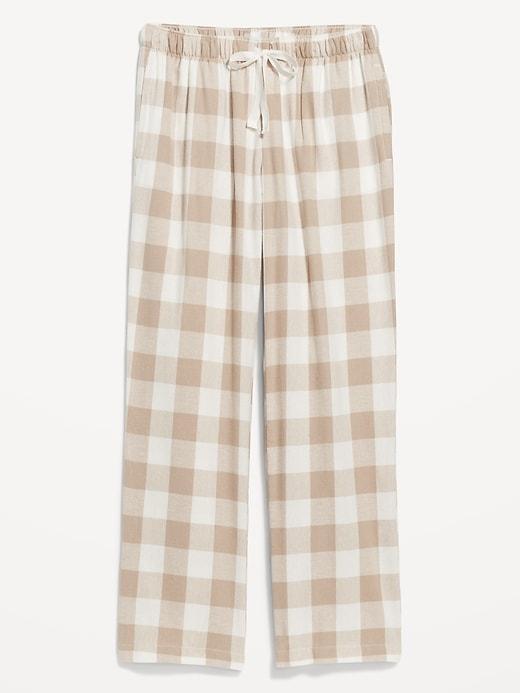 Mid-Rise Flannel Pajama Pants for Women Product Image