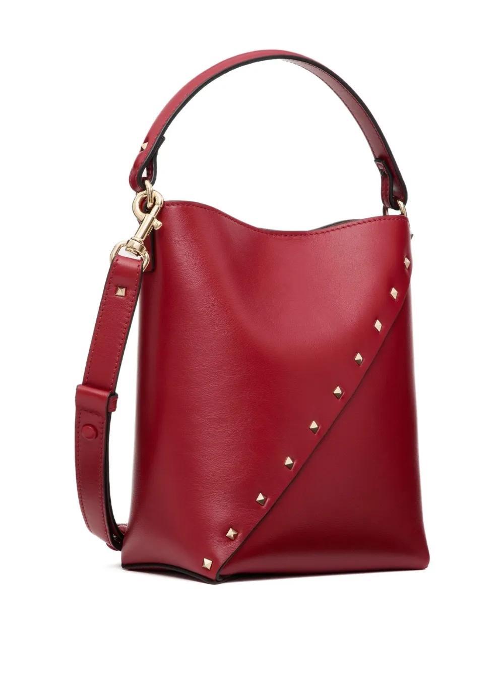 Rockstud leather tote bag Product Image