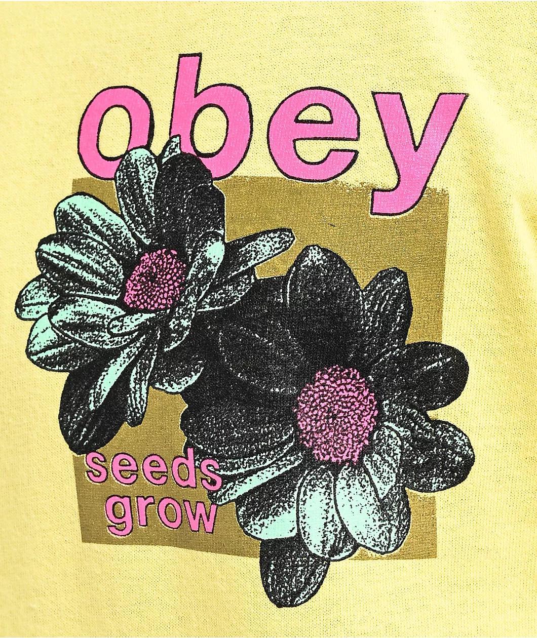 Obey Daisy Seeds Yellow T-Shirt Product Image