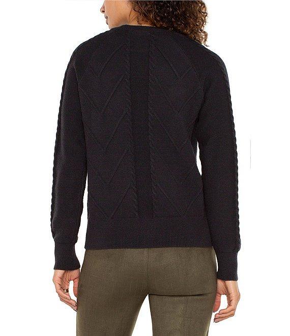 Liverpool Los Angeles Crew Neck Raglan Long Sleeve Sweater Product Image