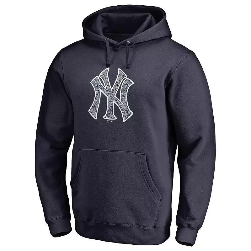 Men's Fanatics Branded Navy Atlanta Braves Static Logo Pullover Hoodie, Size: 2XL, Blue Product Image