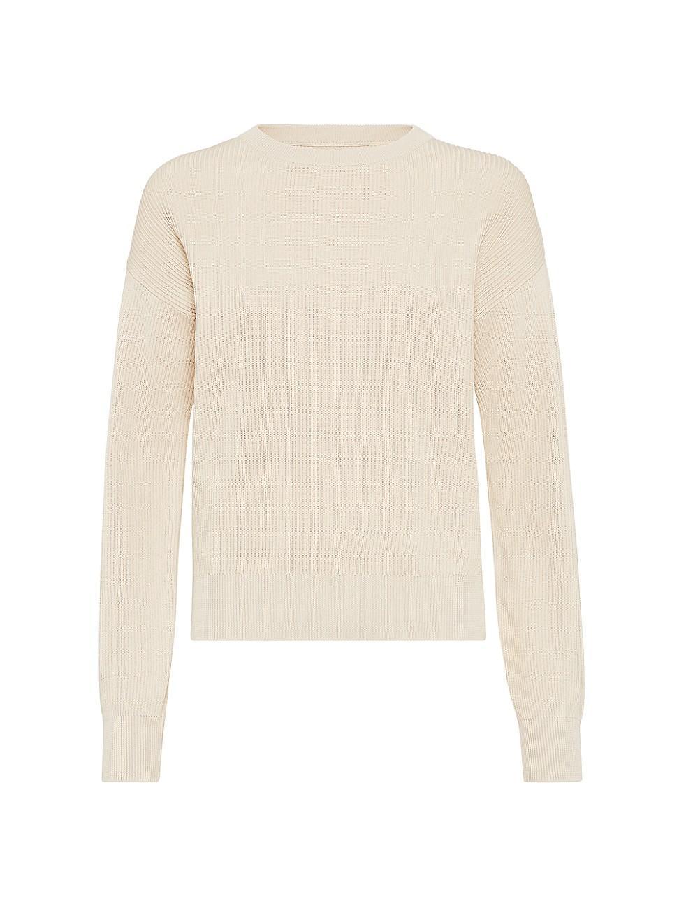Womens Cotton English Rib Sweater Product Image
