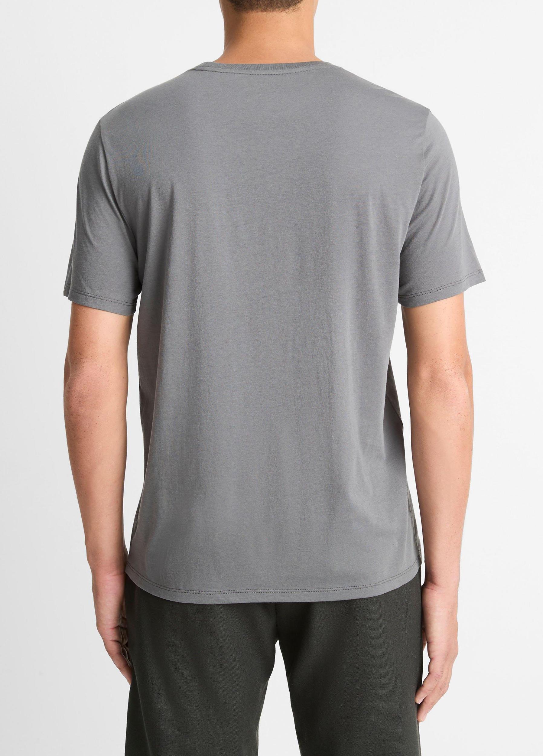 Mens Pima Cotton Crew Neck T-Shirt, Blue Hour, Size S Vince Product Image