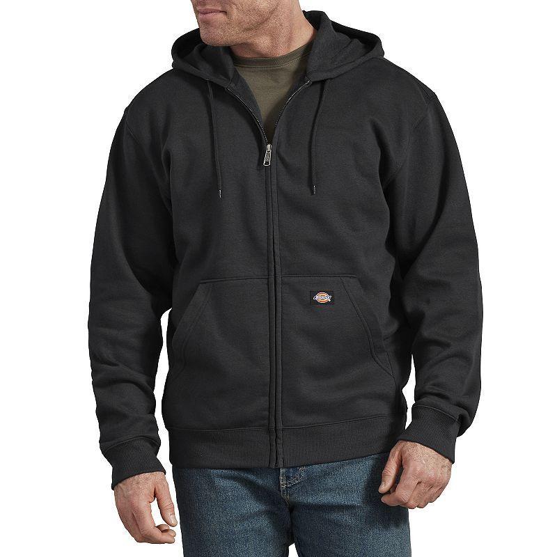 Mens Dickies Fleece Zip-Front Hoodie Dark Grey Product Image