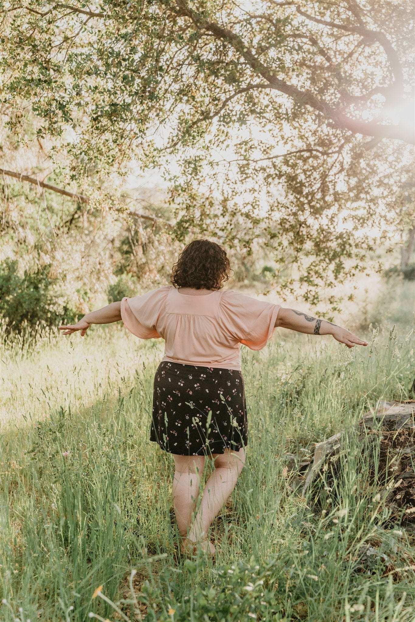 Flutter Top in Pink Blush Challis Product Image