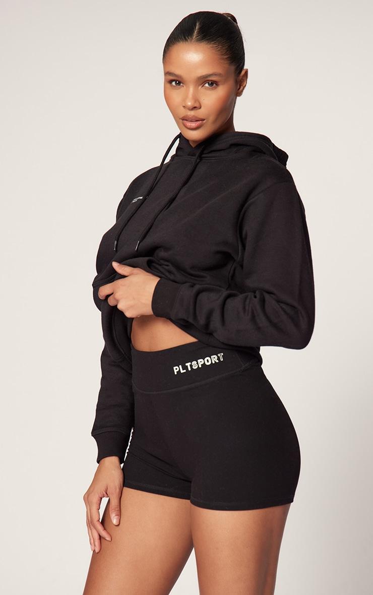 Black Sport Sculpt Booty Shorts Product Image