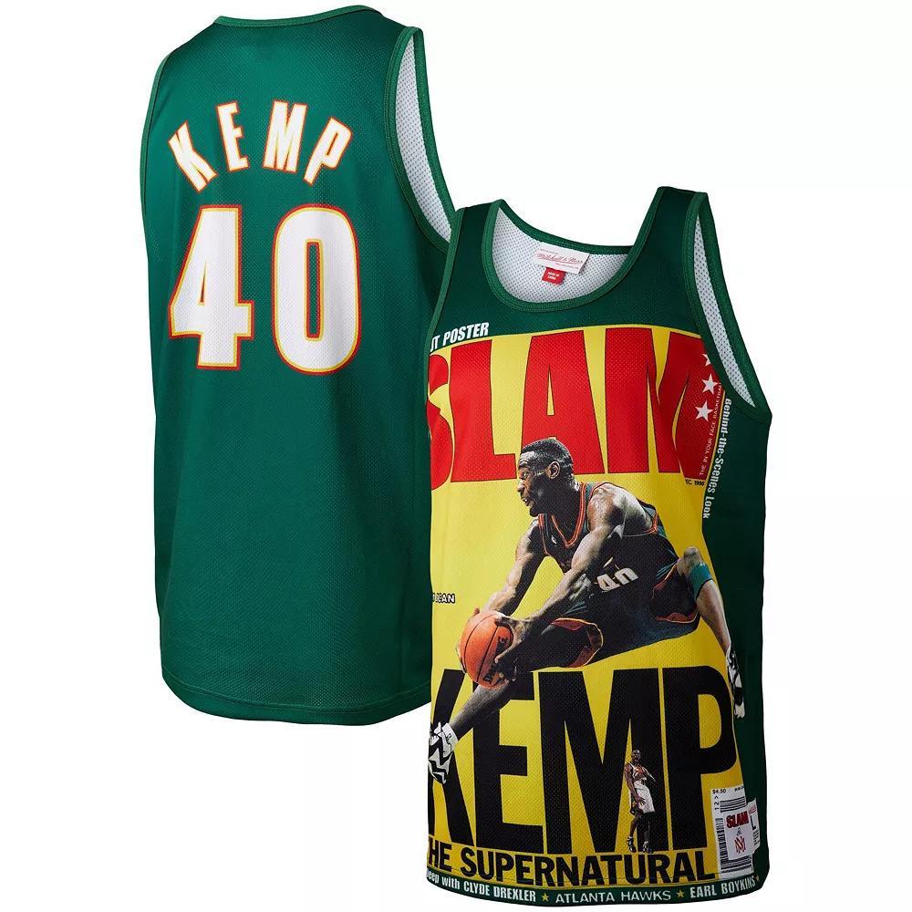 Men's Mitchell & Ness Shawn Kemp Green Seattle SuperSonics Slam Player Tank Top, Size: Small, Nba Green Product Image