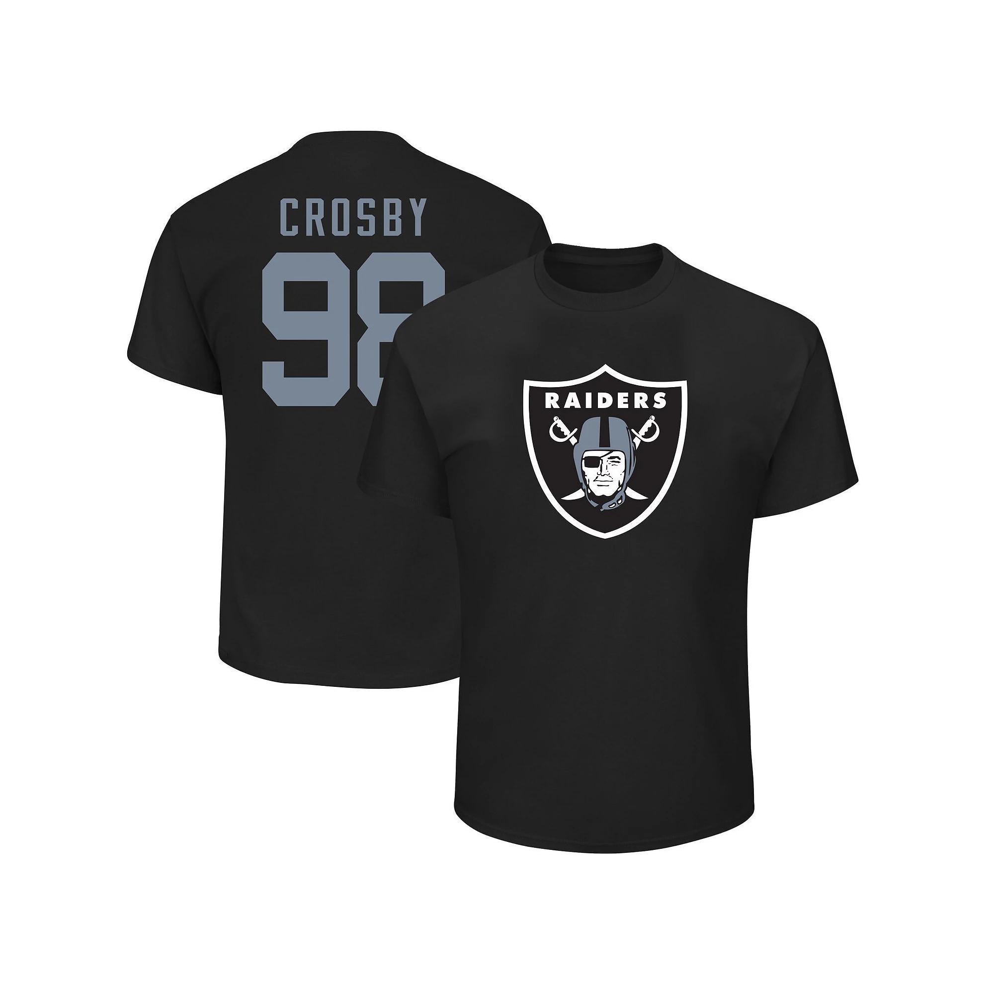 Men's Fanatics Branded Maxx Crosby Black Las Vegas Raiders Big & Tall Player Name & Number T-Shirt, Size: 4XB, Lvr Black Product Image