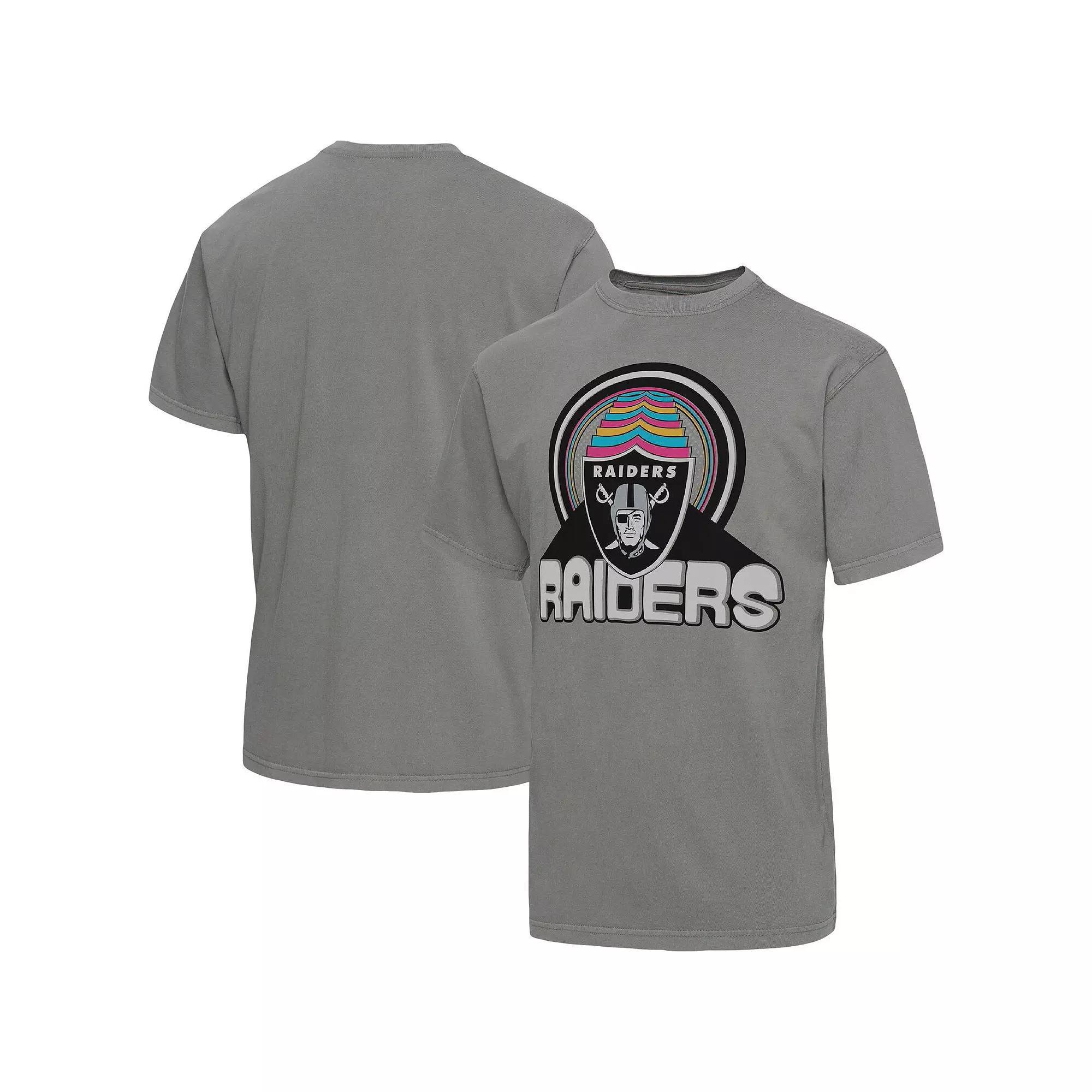 Mens Junk Food Graphite Las Vegas Raiders Wonderland Infinity Vibe T-Shirt Product Image